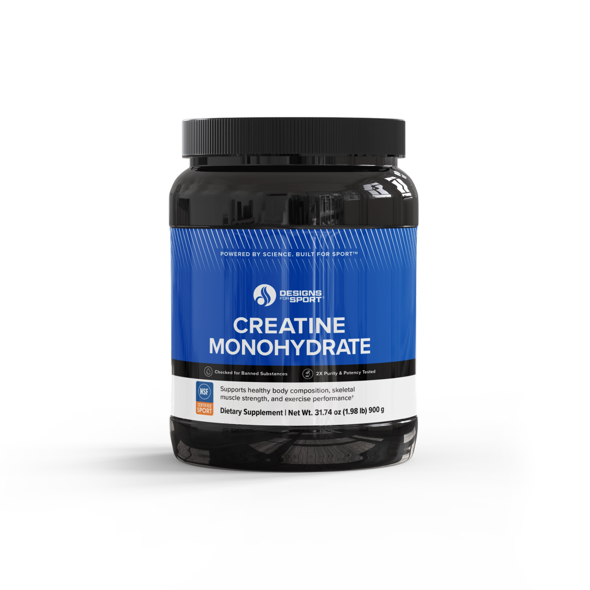 Designs for Health Creatine Monohydrate Sport 31.74 oz (1.98) 900 g front label
