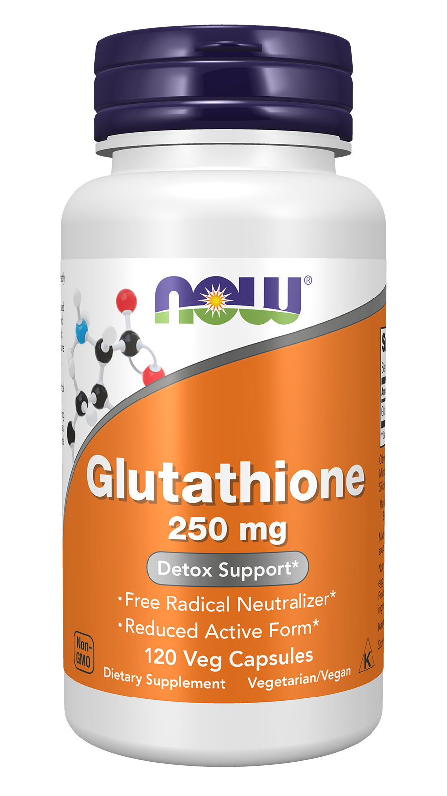 NOW Foods Glutathione 250 mg - 120 Veg Capsules front package image