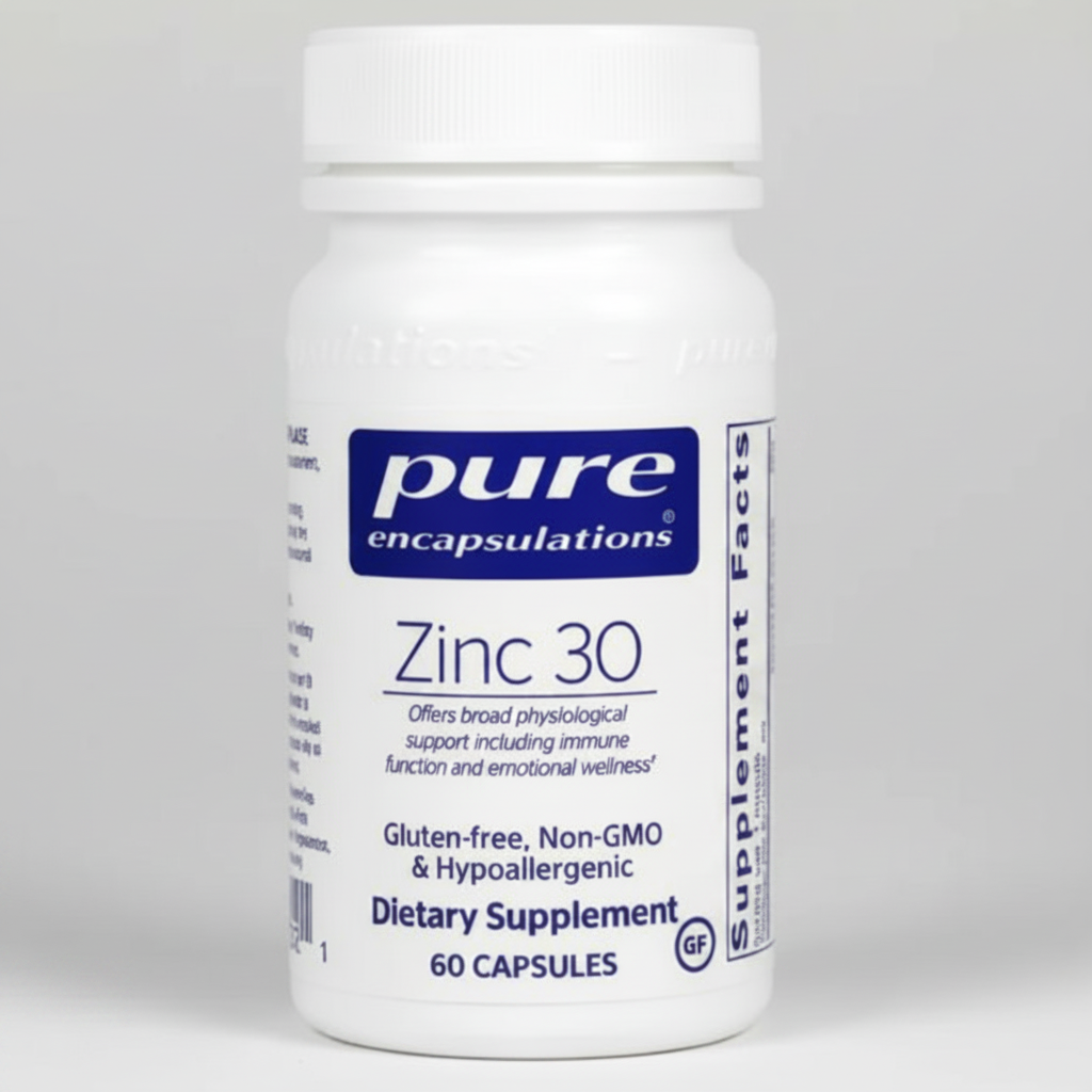 Pure Encapsulations Zinc 30 - 60 Capsules front label