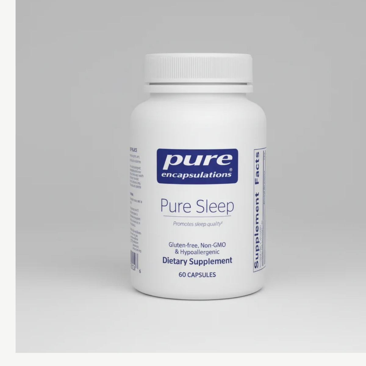 Pure Encapsulations L-Theanine Valerian Passionflower 60 Capsules front label