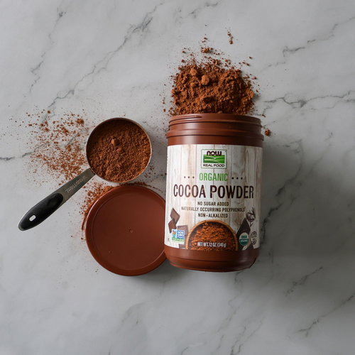 NOW Foods Organic Cocoa Powder Unsweetened Baking 12 oz