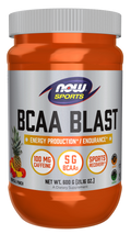 NOW Foods BCAA Blast Powder, Tropical Punch Flavor - 600 Grams front package image