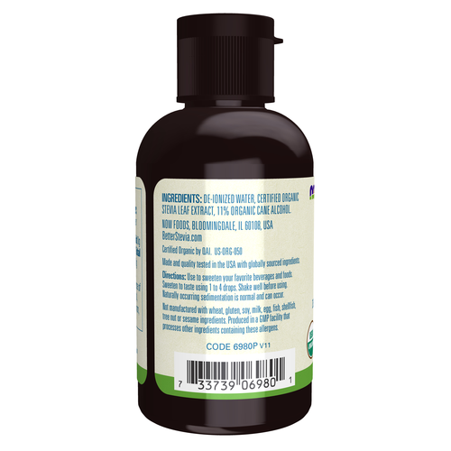 NOW Better Stevia Liquid Organic 2 oz