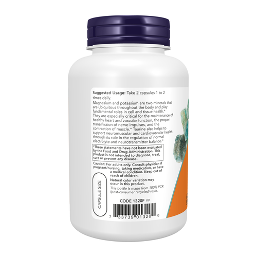 NOW Foods Magnesium & Potassium Aspartate 120 VCaps