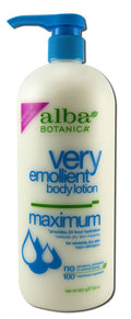 Alba Botanica Very Emollient Maximum Body Lotion with AHAs package
