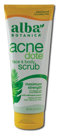 Alba Botanica Acnedote Face & Body Scrub package