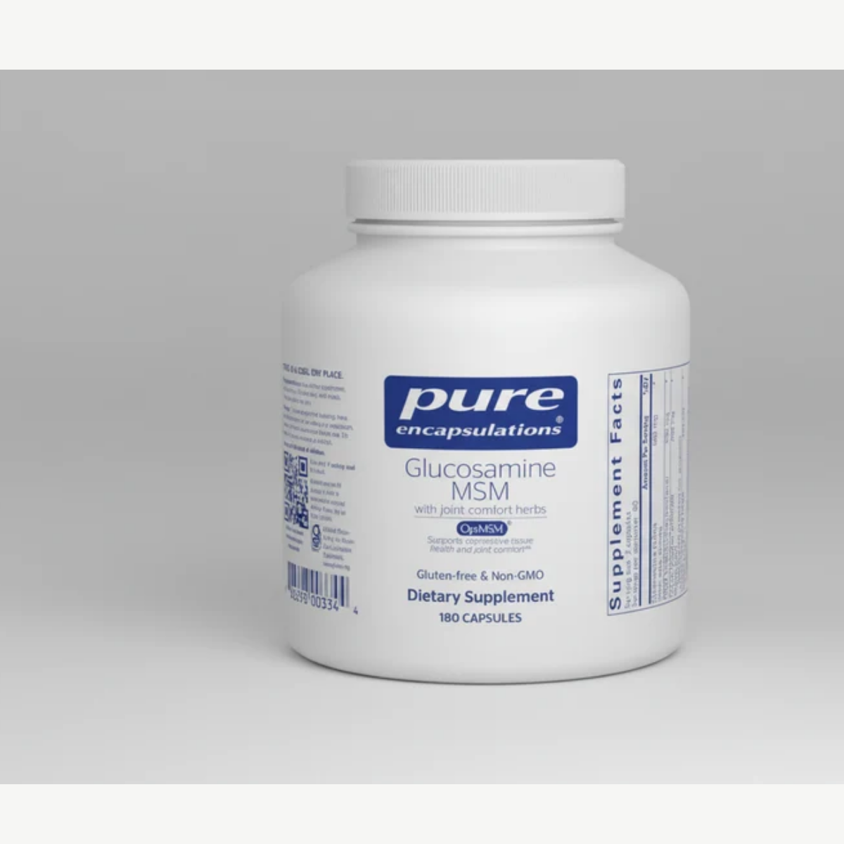 Pure Encapsulations Glucosamine MSM 180 Capsules front label