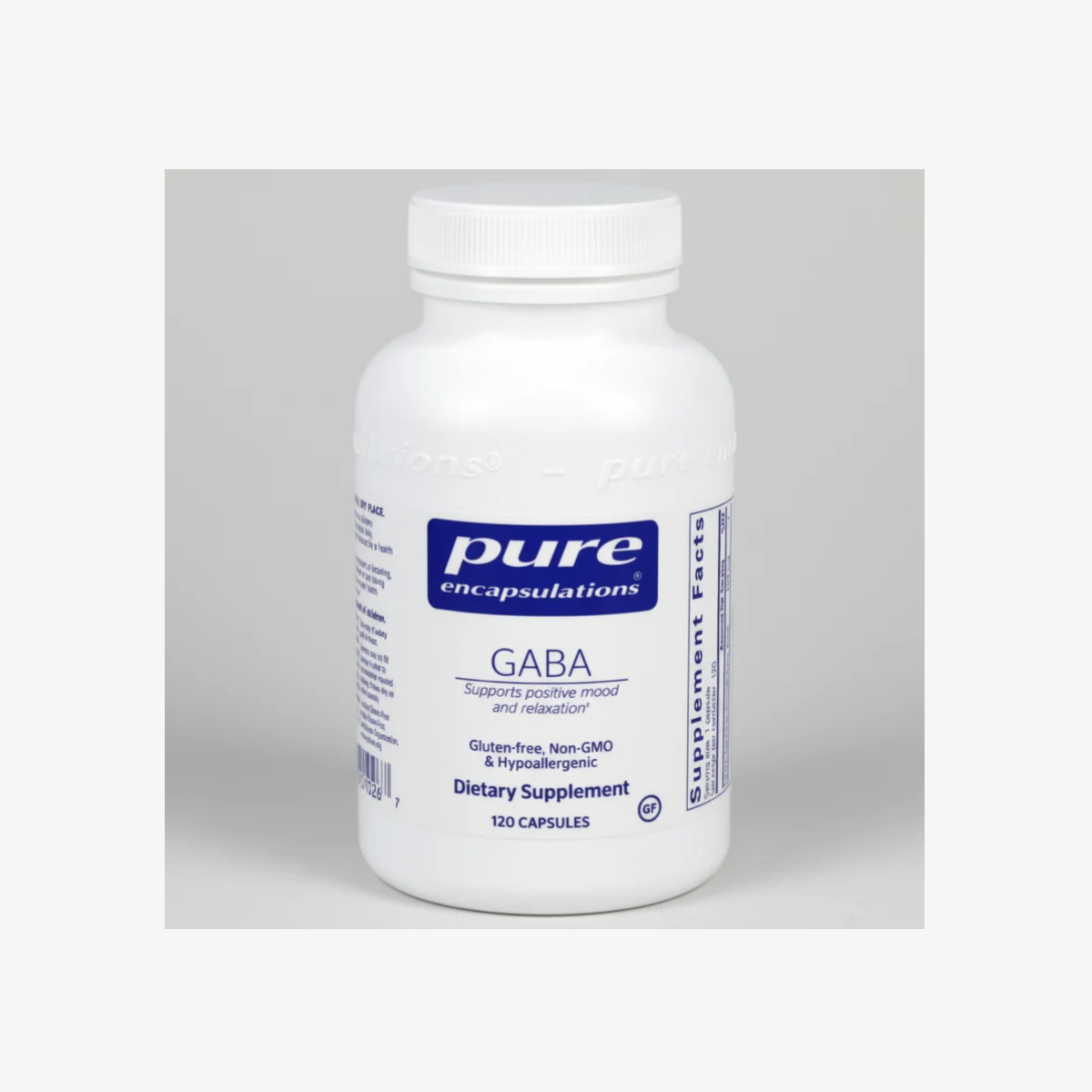 Pure Encapsulations GABA - 120 Capsules front label