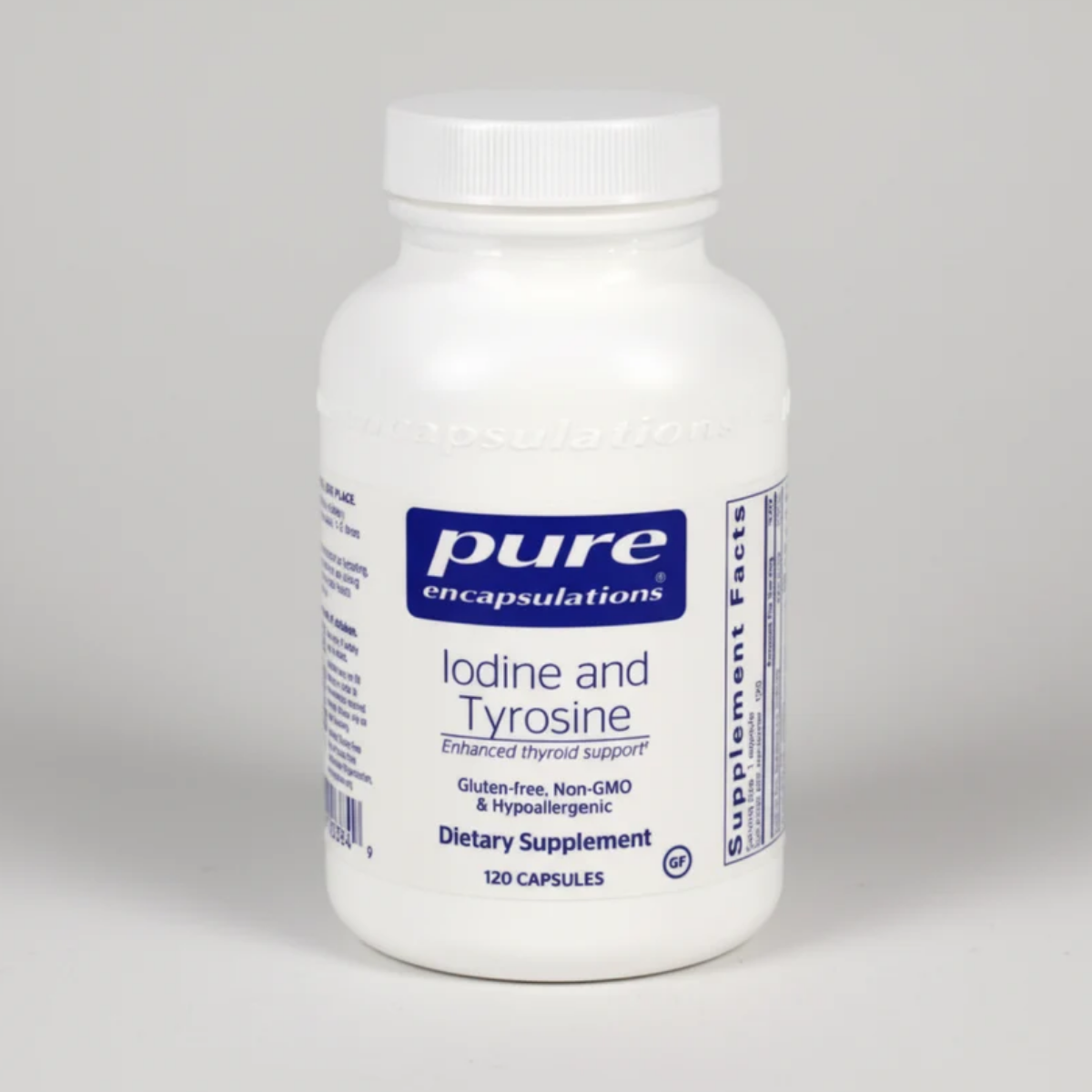Pure Encapsulations Iodine and Tyrosine - 120 Capsules front label
