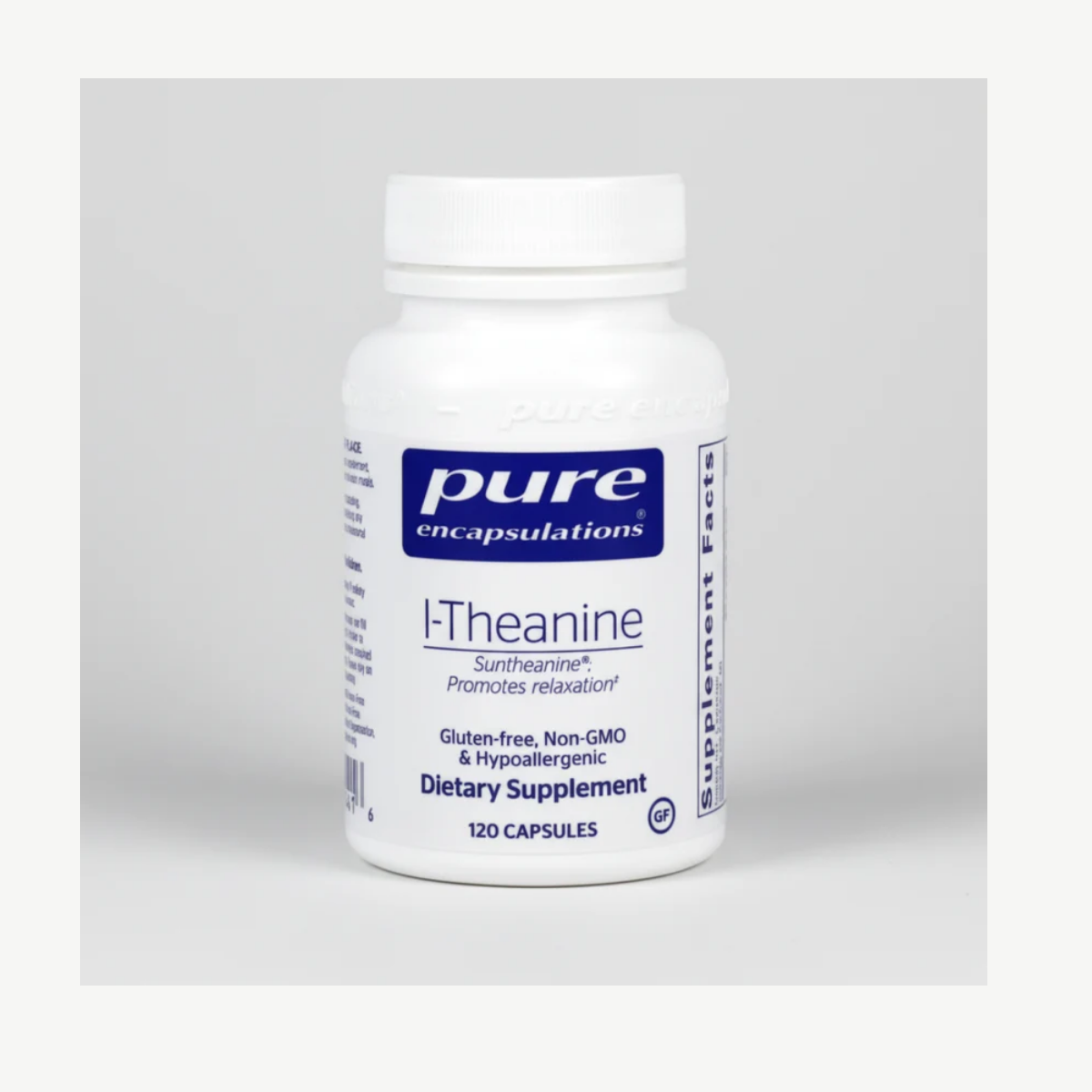 Pure Encapsulations L-Theanine - 120 Capsules front label