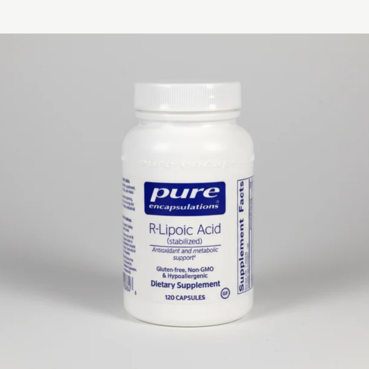 Pure Encapsulations R-Lipoic Acid Stabilized 120 Caps front label