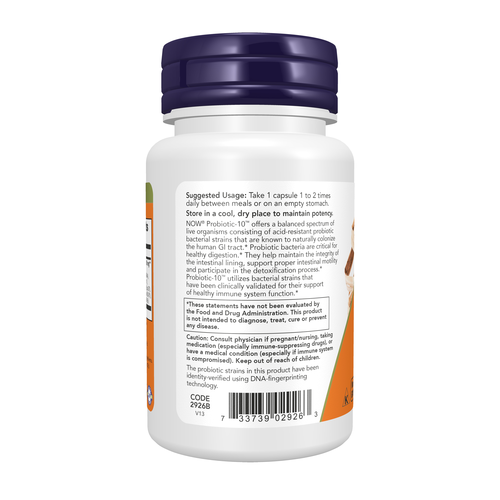 NOW Foods Probiotic-10 25 Billion 50 Veg Capsules
