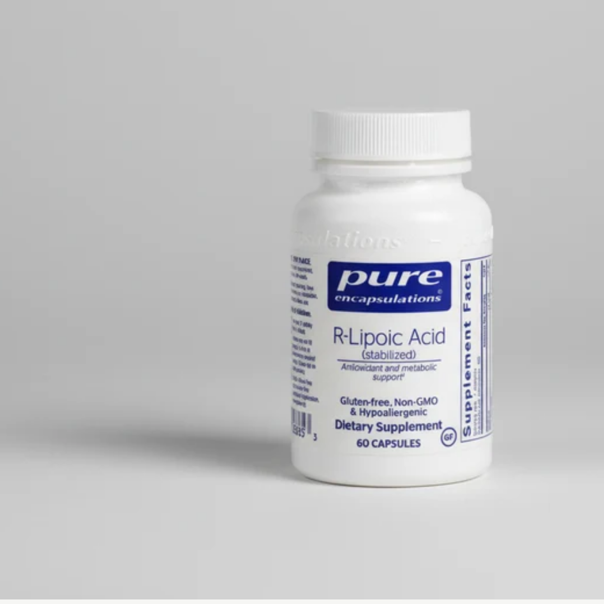Pure Encapsulations R-Lipoic Acid (Stabilized) - 60 Capsules front label