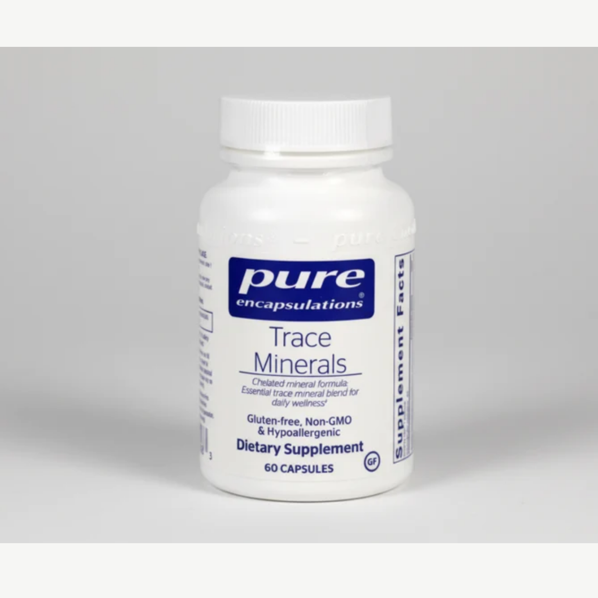 Pure Encapsulations Trace Minerals - 60 Capsules front label
