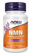 NOW Foods NMN 250 mg - 60 Veg Capsules front package image