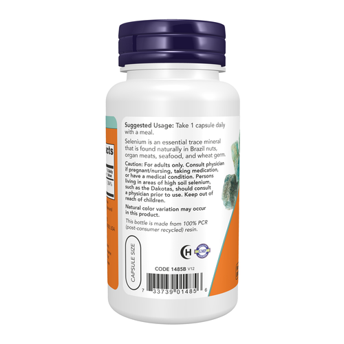 NOW Foods Selenium 200 mcg 90 Veg Capsules