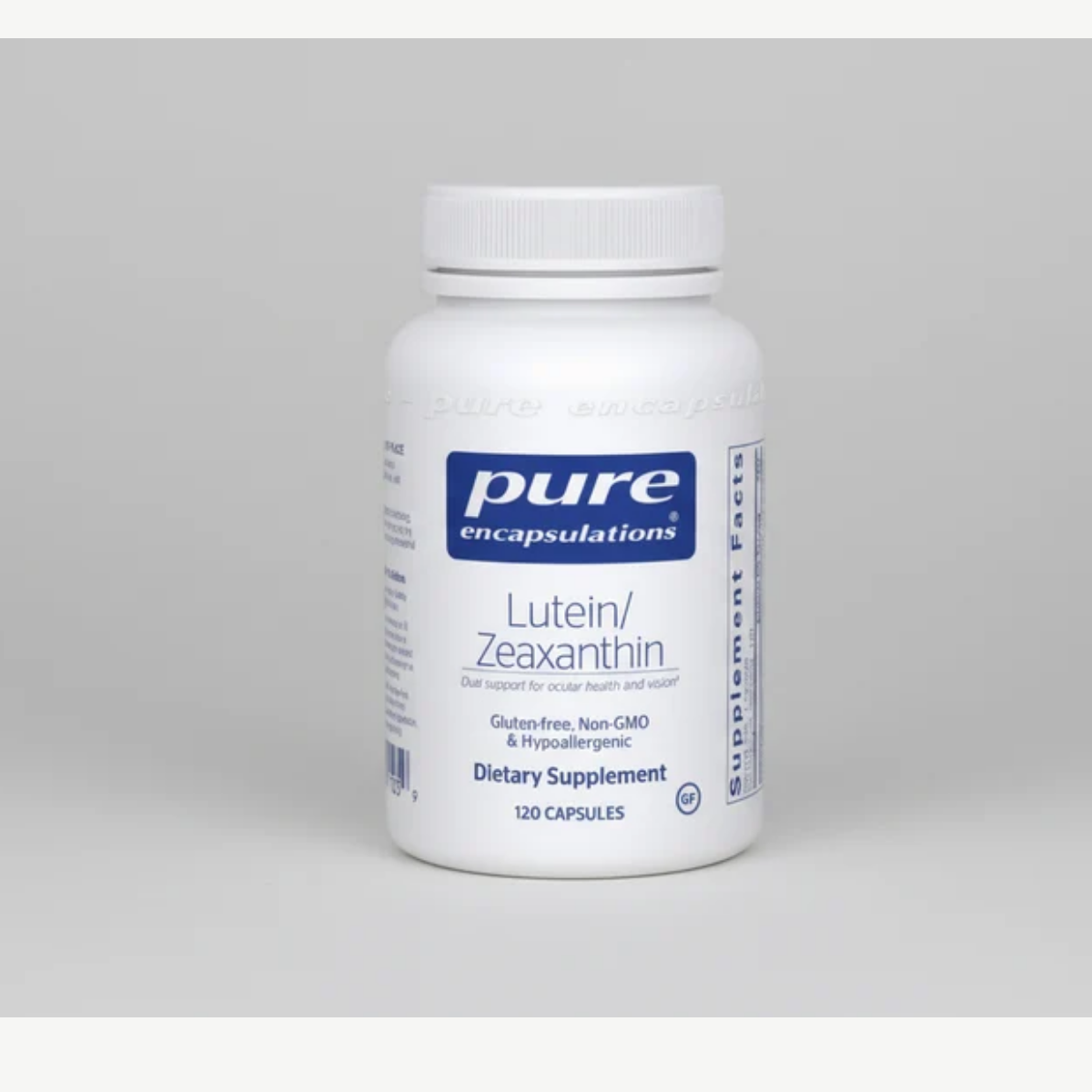 Pure Encapsulations Lutein/Zeaxanthin - 120 Capsules front label