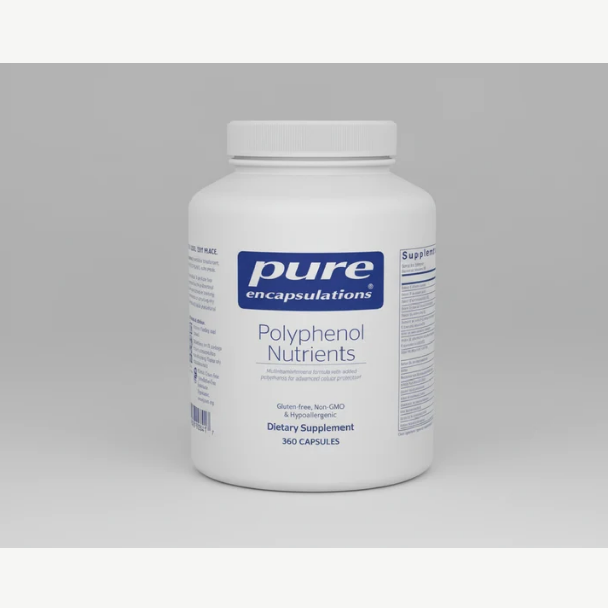 Pure Encapsulations Polyphenol Nutrients - 360 Capsules front label