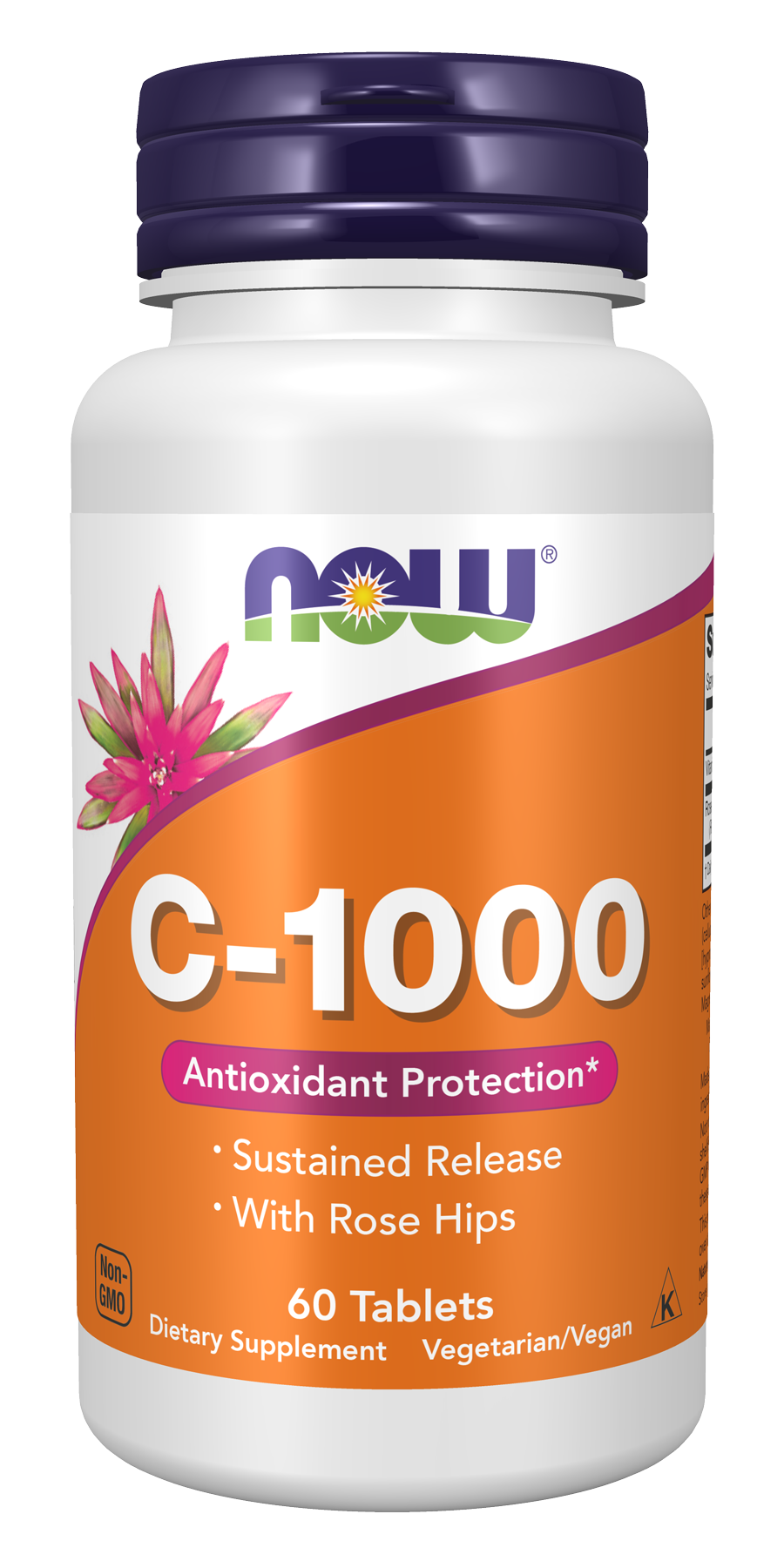 NOW Foods Vitamin C-1000 Sustained Release - 60 Tablets front package image