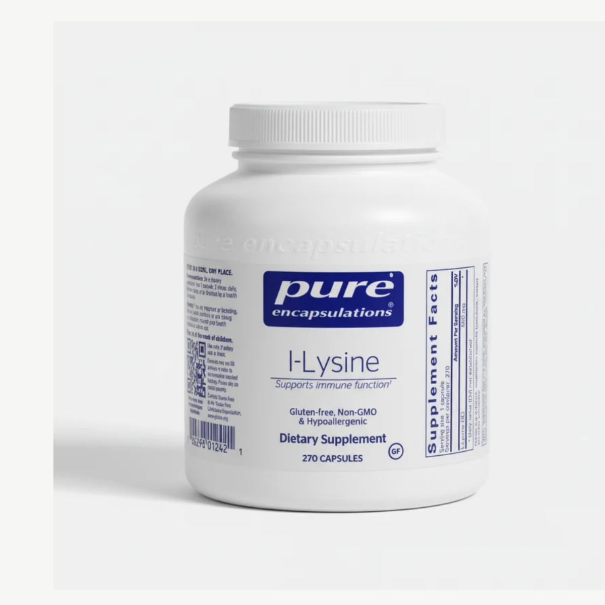 Pure Encapsulations L-Lysine - 270 Capsules front label