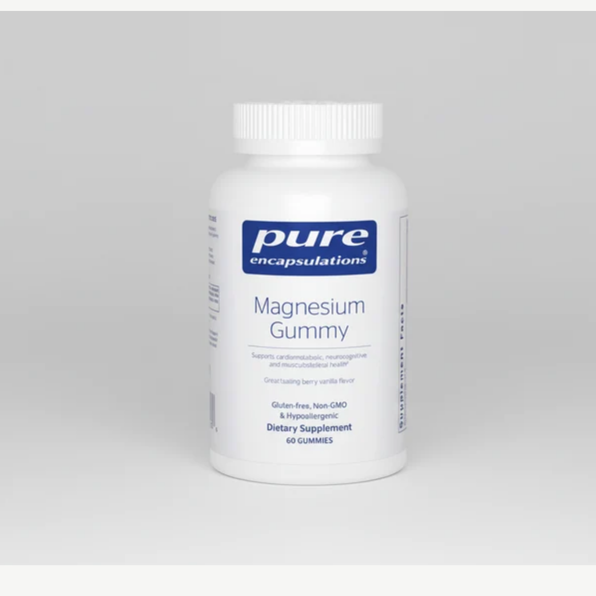 Pure Encapsulations Magnesium Gummy Berry Vanilla Flavor - 60 Gummies front label