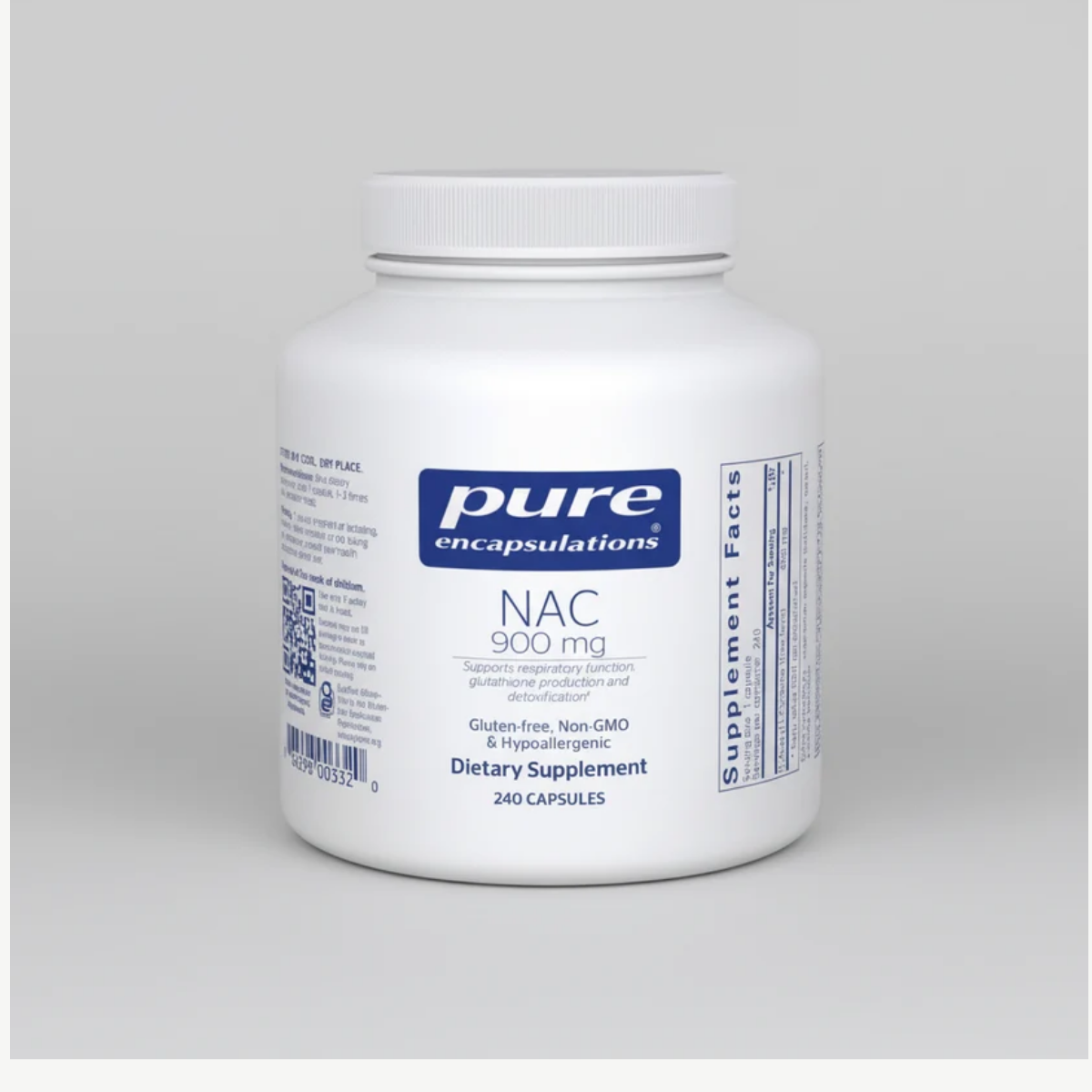 Pure Encapsulations NAC (N-Acetyl-l-Cysteine) 900 mg - 240 Capsules front label