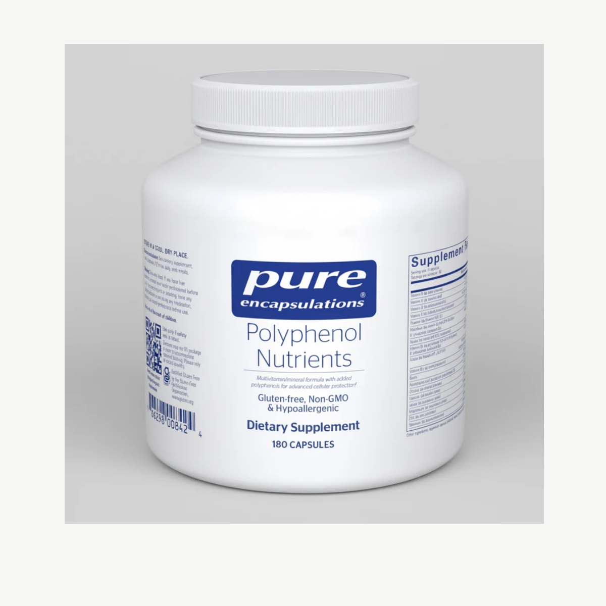 Pure Encapsulations Polyphenol Nutrients - 180 Capsules front label