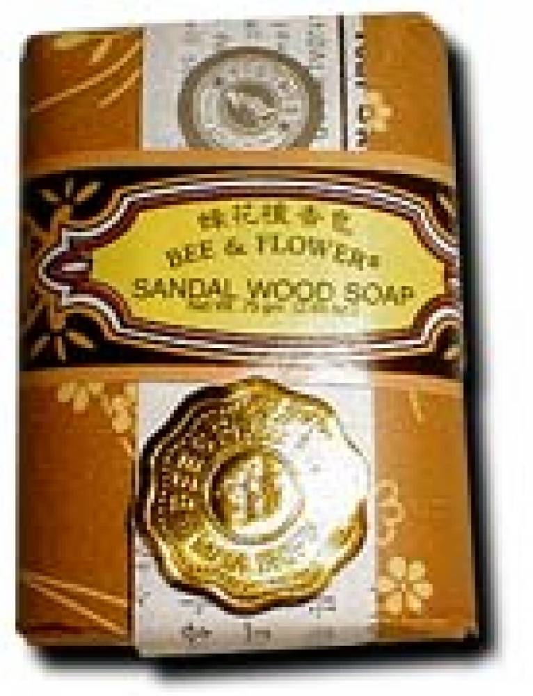 Bee & Flower Sandalwood soap, single 2.65 oz bar
