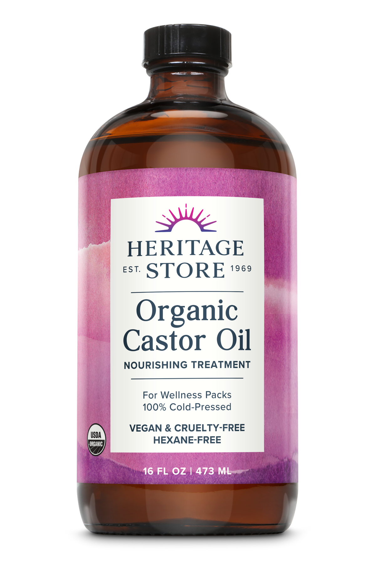 Heritage Store Organic Castor Oil 16 fl oz