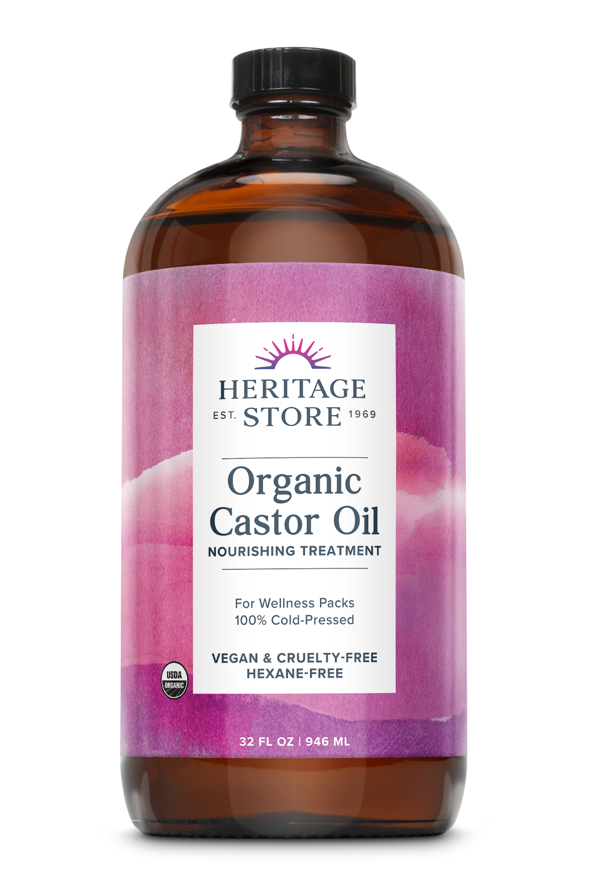 Heritage Store Organic Castor Oil 32 fl oz