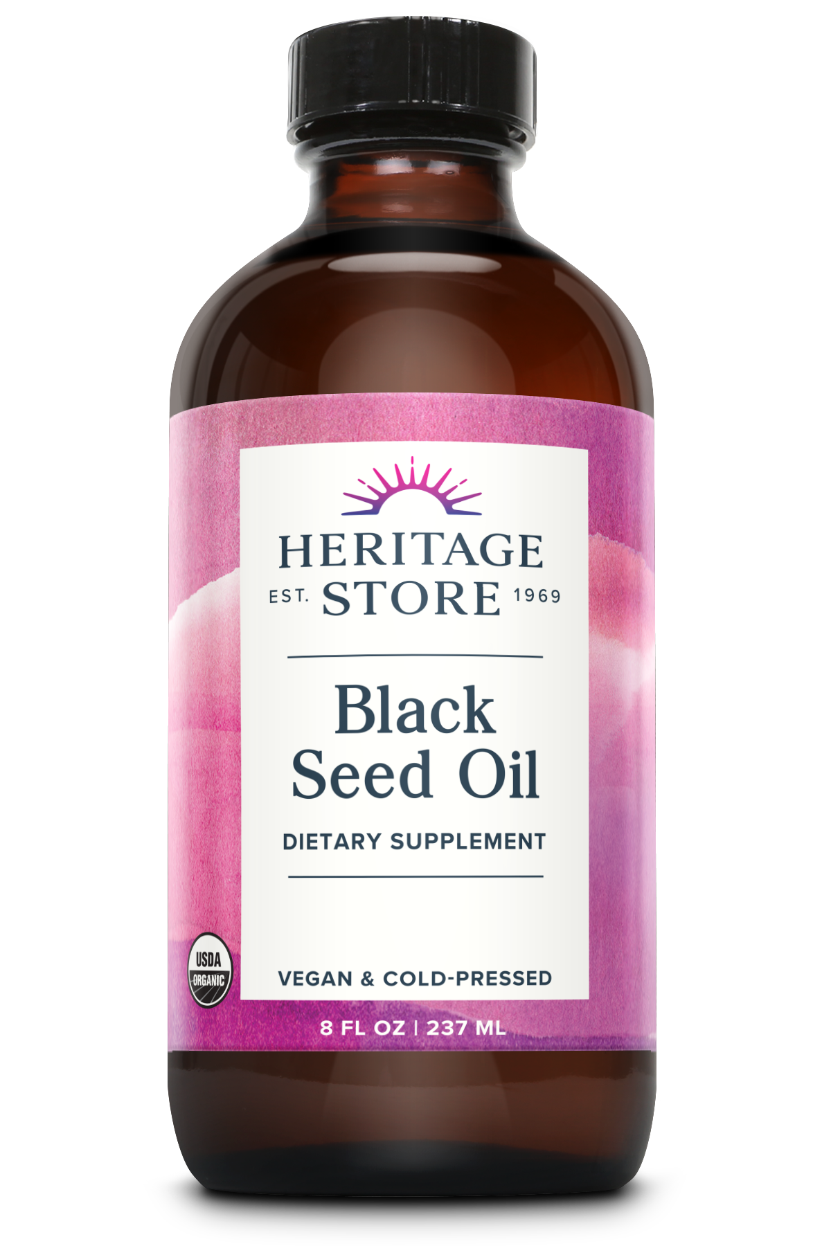 Heritage Store Organic Black Seed Oil 8 fl oz