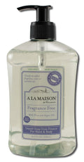 A La Maison Fragrance Free Liquid Hand Soap 16.9 fl oz package