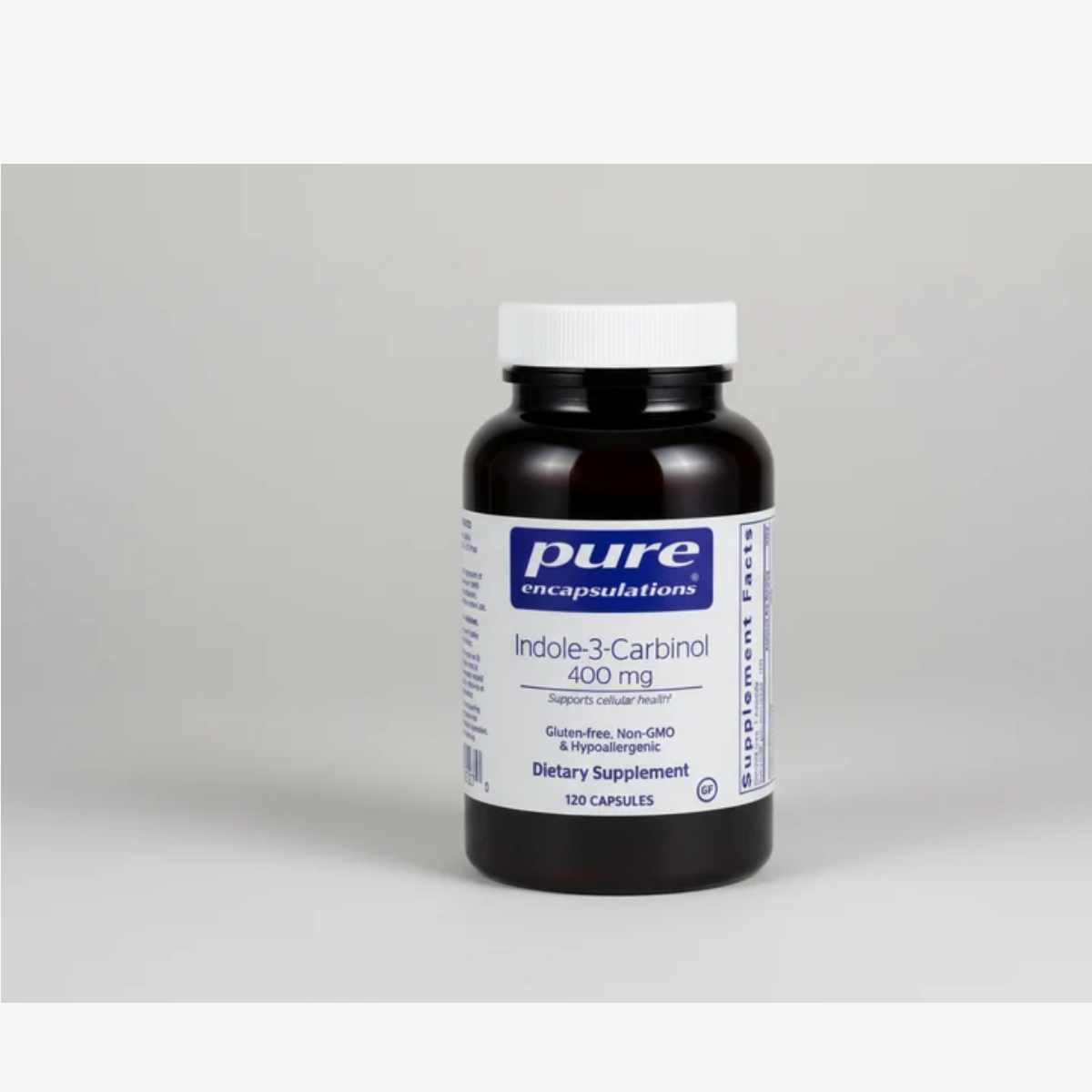 Pure Encapsulations Indole-3-Carbinol 400 mg - 120 Capsules front label
