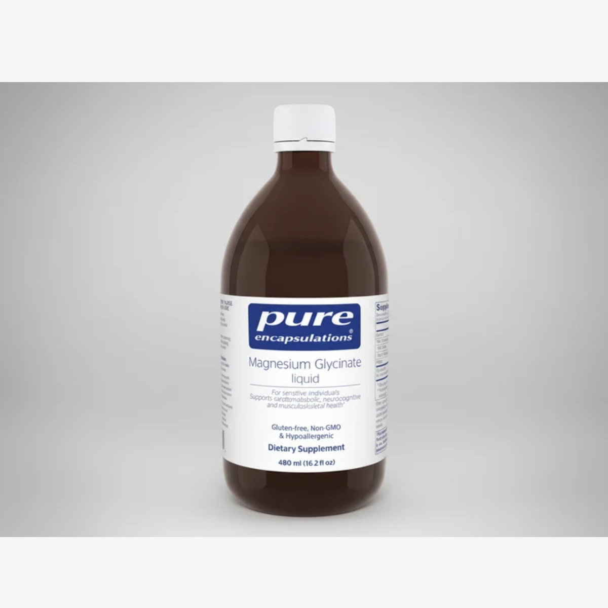 Pure Encapsulations Magnesium Glycinate Liquid - 16.2 fl. oz (480 ml) front label
