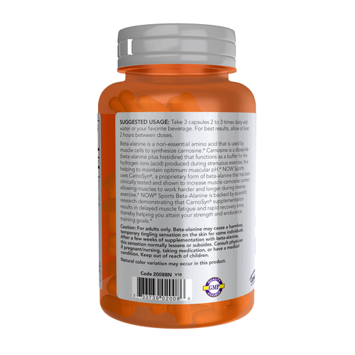NOW Sports Beta-Alanine 750 mg 120 VCaps