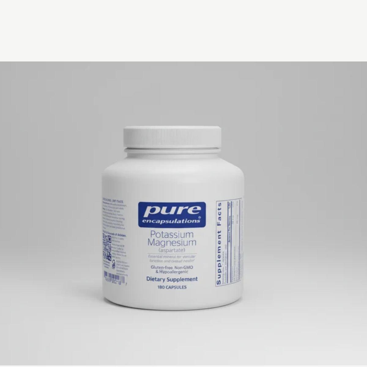 Pure Encapsulations Potassium Magnesium (Aspartate) - 180 Capsules front label