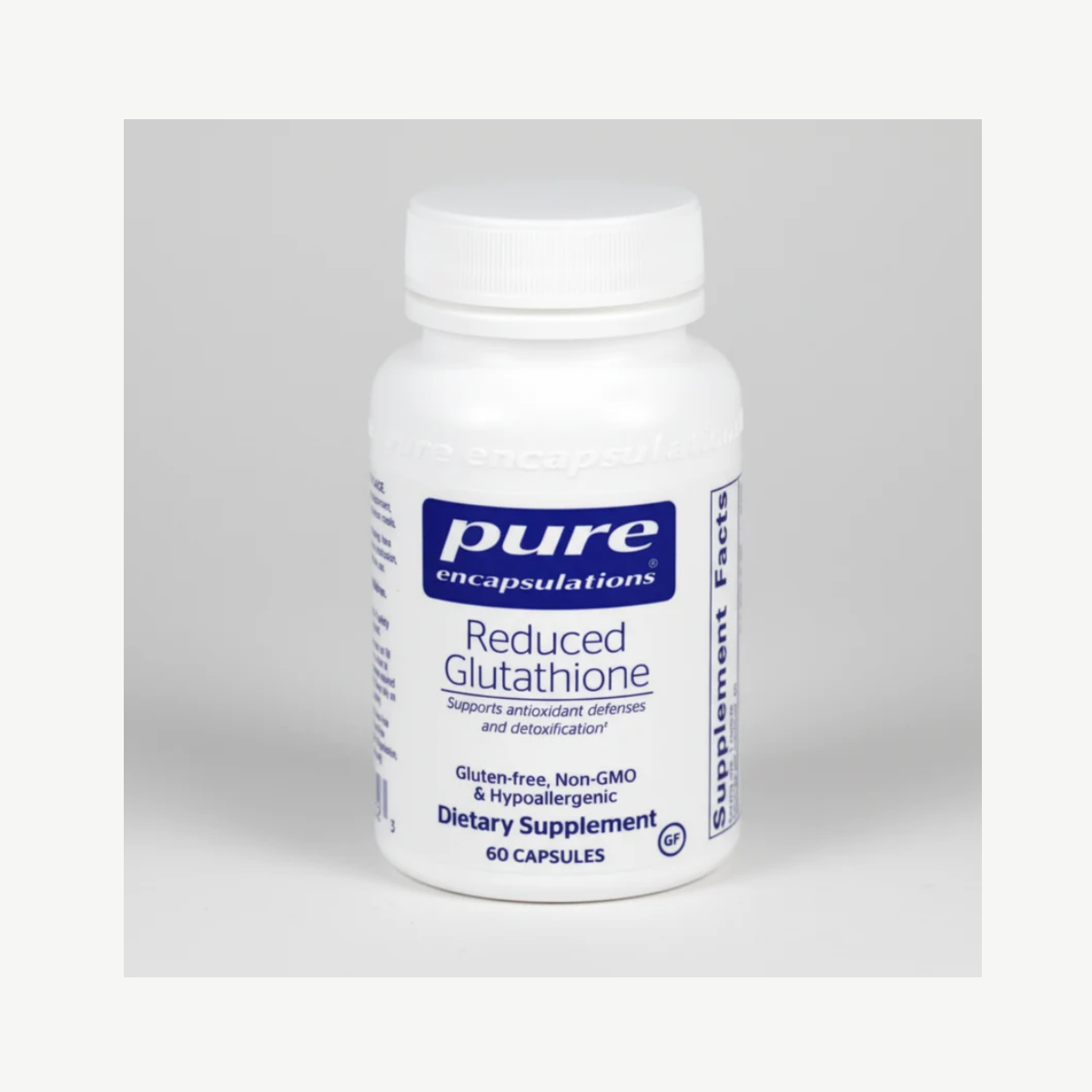 Pure Encapsulations Reduced Glutathione - 60 Capsules front label