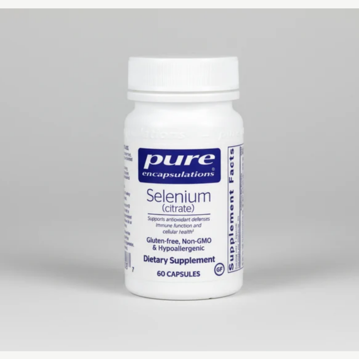 Pure Encapsulations Selenium (citrate) - 60 Capsules front label