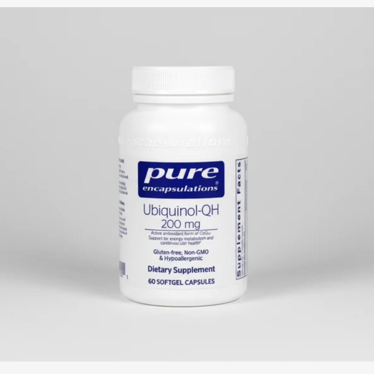 Pure Encapsulations Ubiquinol-QH 200 mg - 60 Softgel Capsules front label