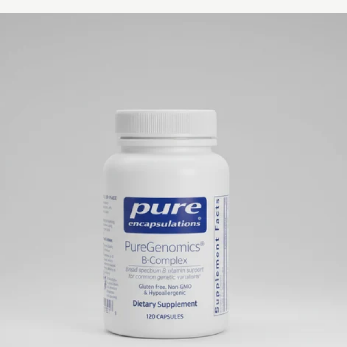 Pure Encapsulations PureGenomics B-Complex - 120 Capsules front label