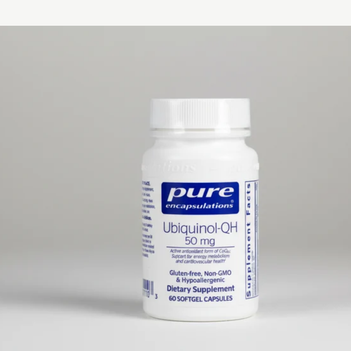 Pure Encapsulations Ubiquinol-QH 50 mg - 60 Softgel Capsules front label
