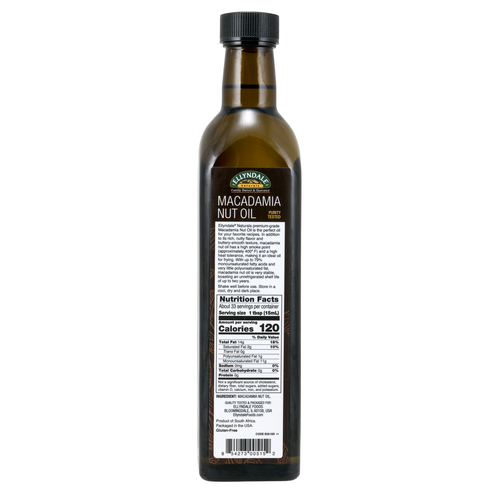Now Foods Macadamia Nut Cooking Oil in Glass Bottle 6x16.9 FL OZ/Case