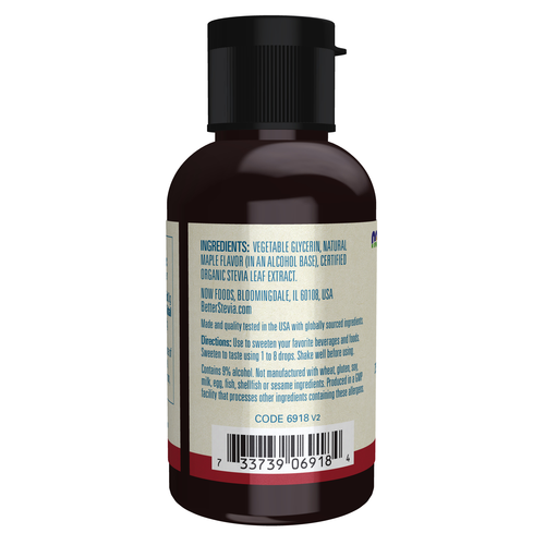 NOW Foods BetterStevia Liquid Maple 2 oz | Zero Calorie Sweetener