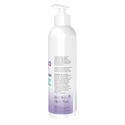NOW Kids Gentle Baby Shampoo & Wash Calming Lavender 8 fl oz