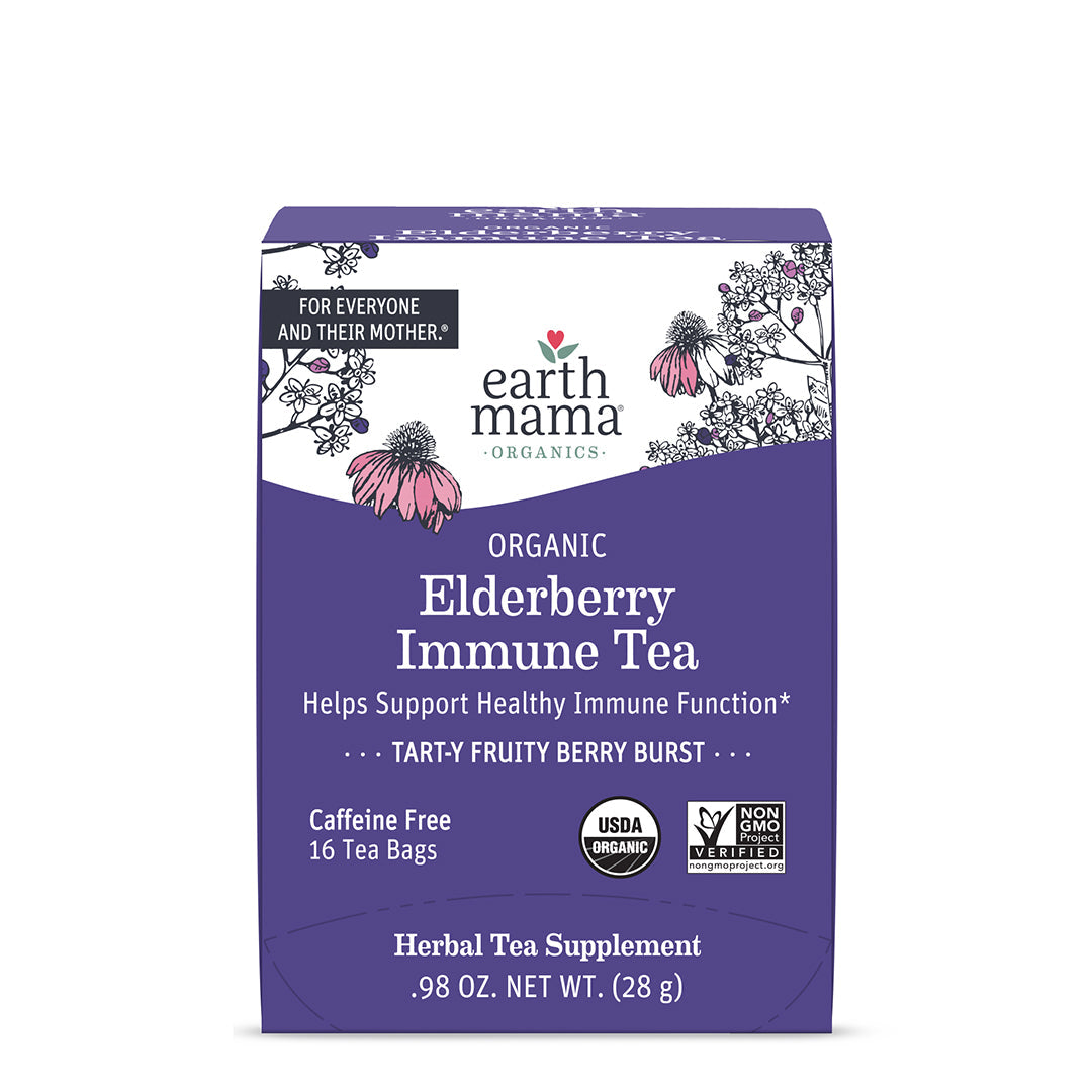 Earth Mama Organic Elderberry Immune Tea 16 tea bags