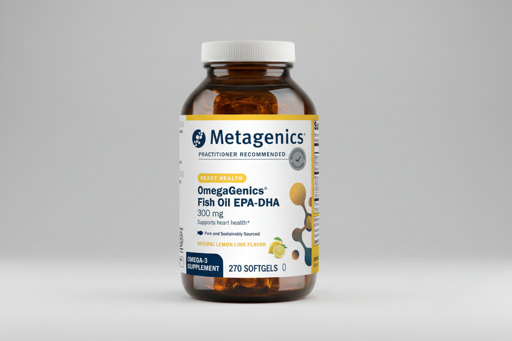 Metagenics OmegaGenics EPA-DHA Fish Oil Lemon-Lime 240 Softgels