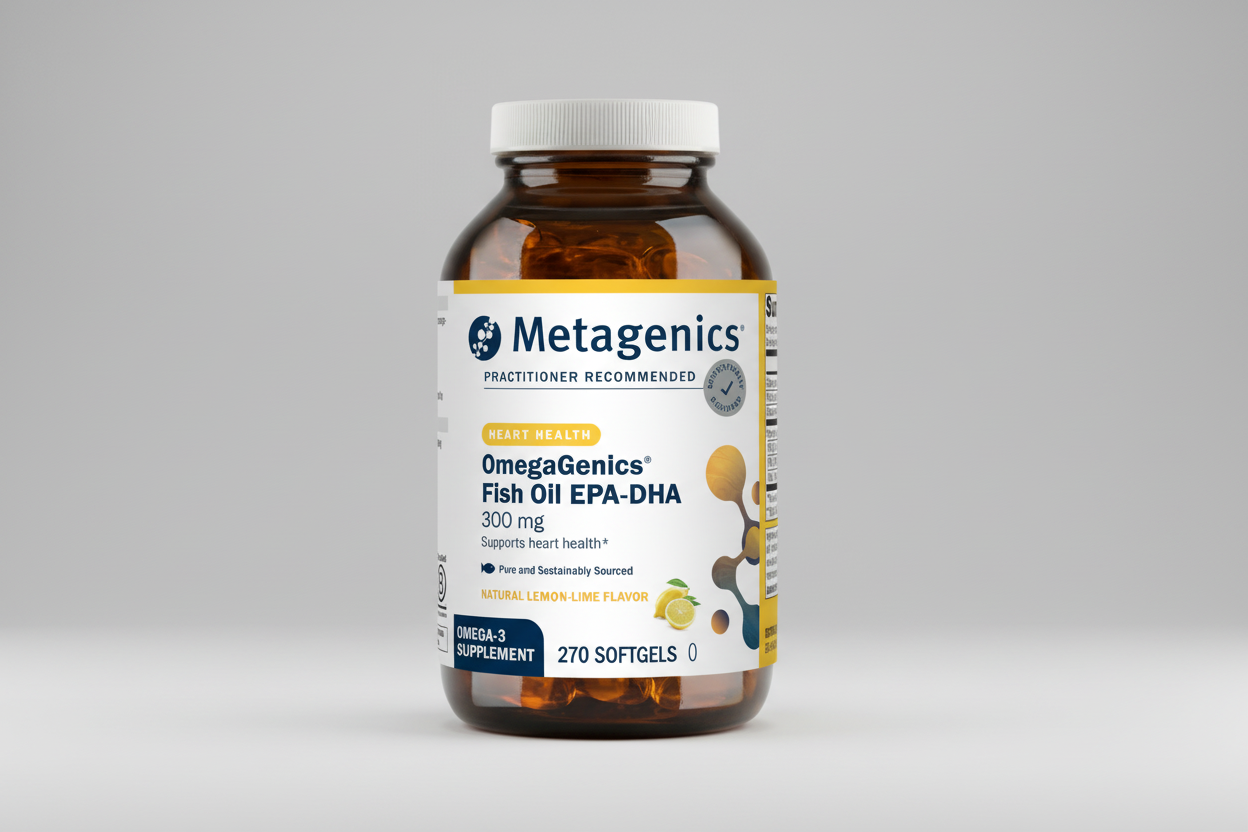 Metagenics OmegaGenics EPA-DHA Fish Oil Lemon-Lime 240 Softgels