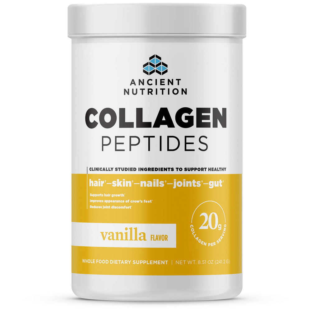 Ancient Nutrition Collagen Peptides Vanilla 8.51 oz | Grass-Fed Collagen