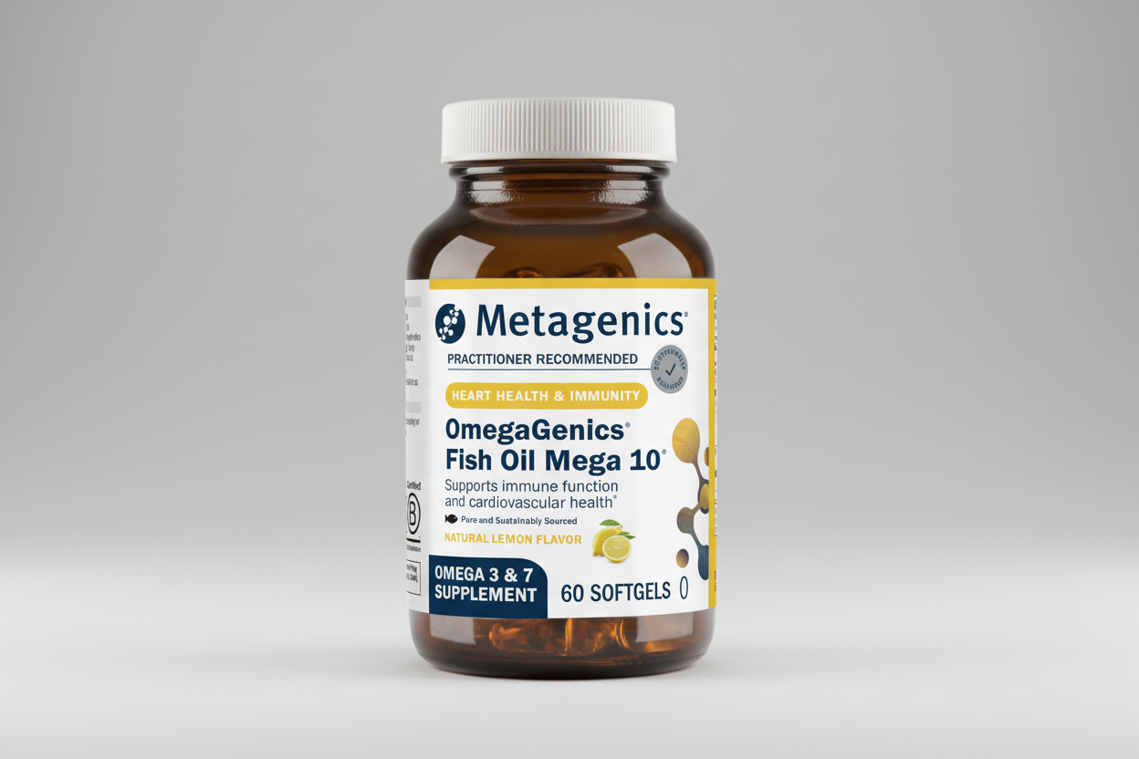 Metagenics OmegaGenics Fish Oil Mega 10 60 Softgels