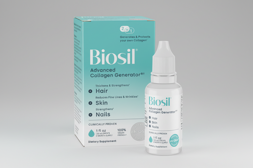 Biosil Advanced Collagen Generator bottle and packaging on a white background